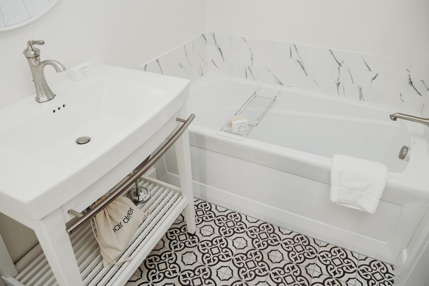 Bathroom Tub (Walk-in Shower Not Pictured) at Briar Barn Inn