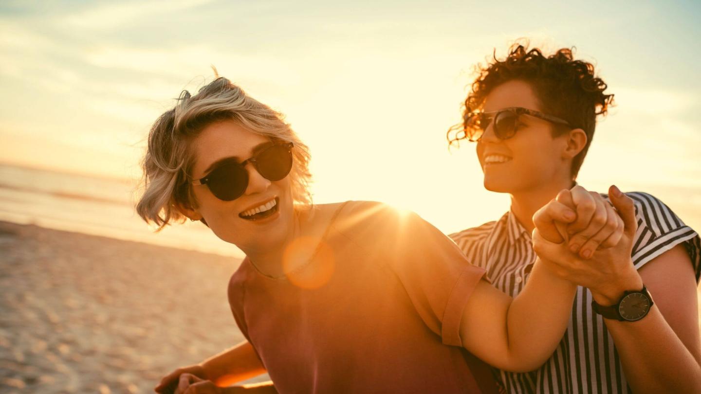 Couple on the beach in Cape Cod