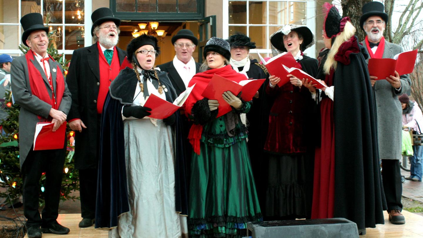 Christmas Carolers in New England
