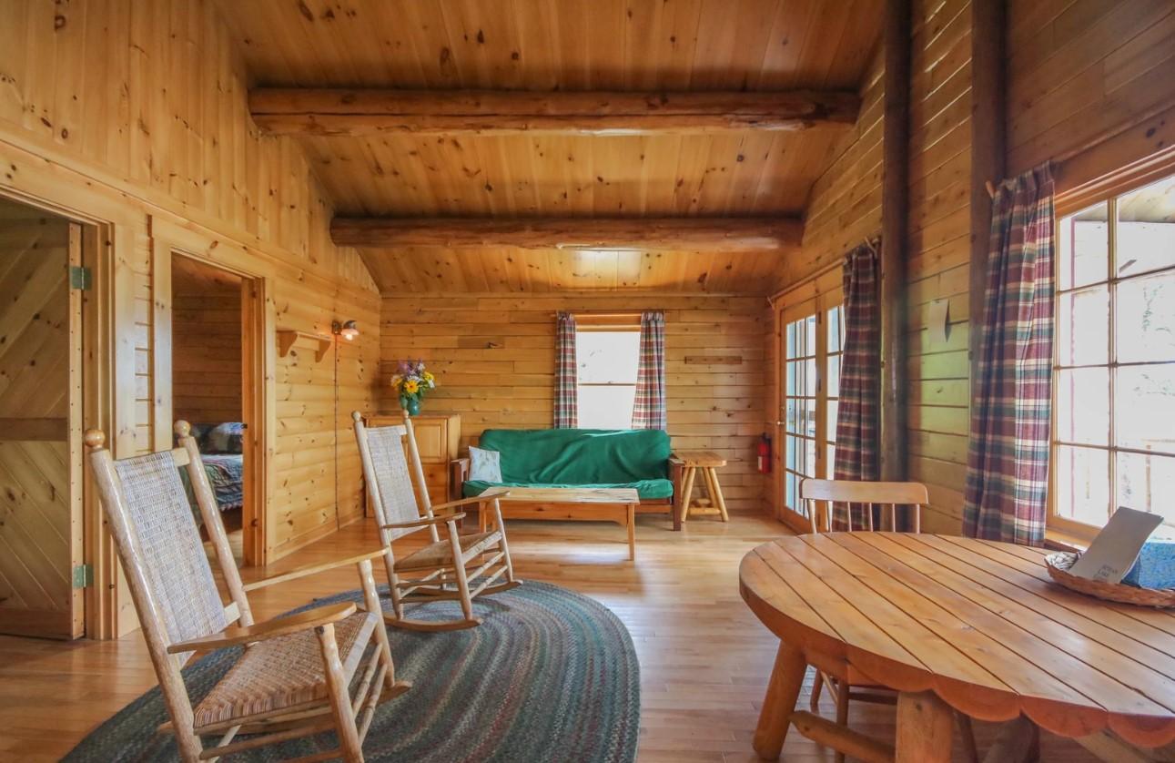sitting area in cabin