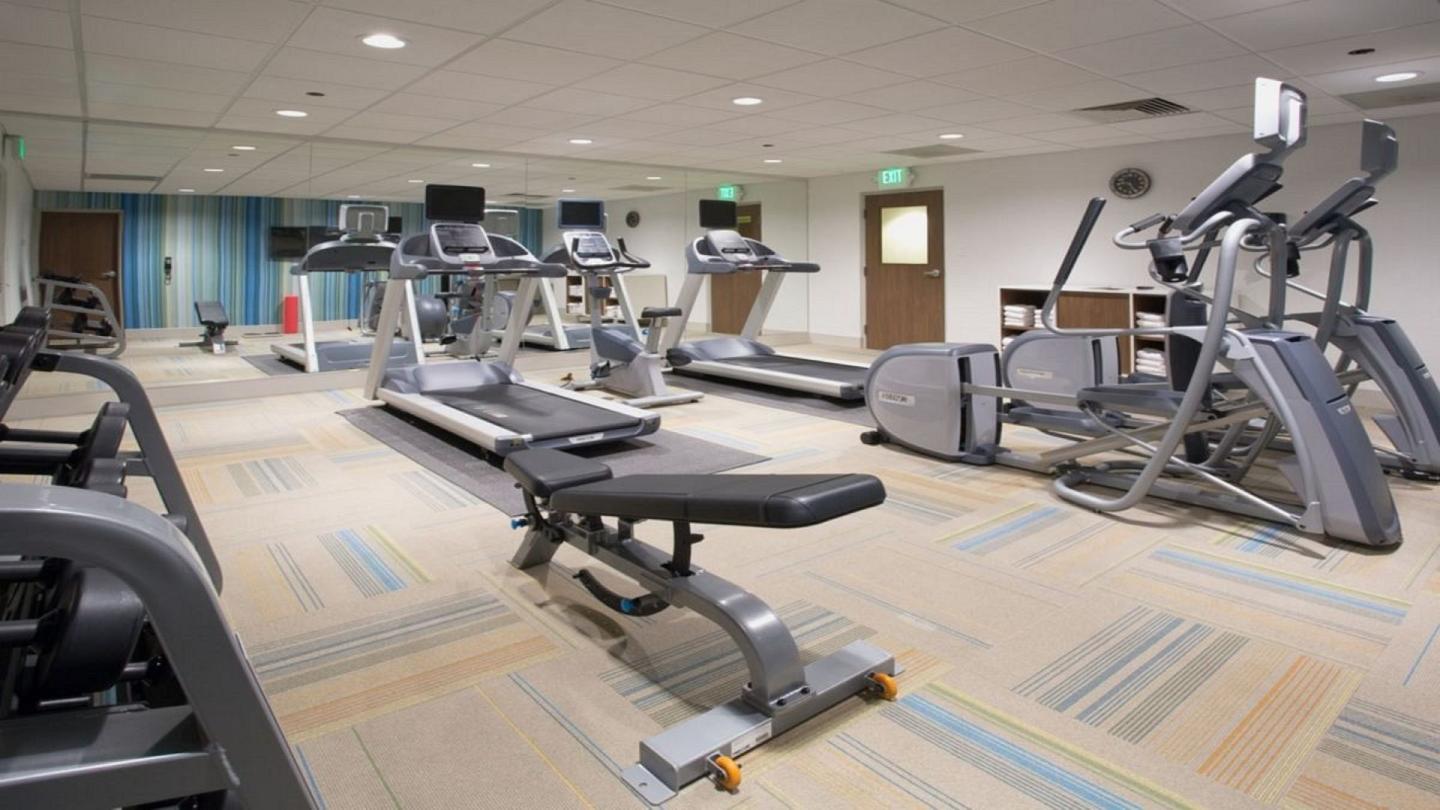 Hotel gym at the Holiday Inn Express in Wells