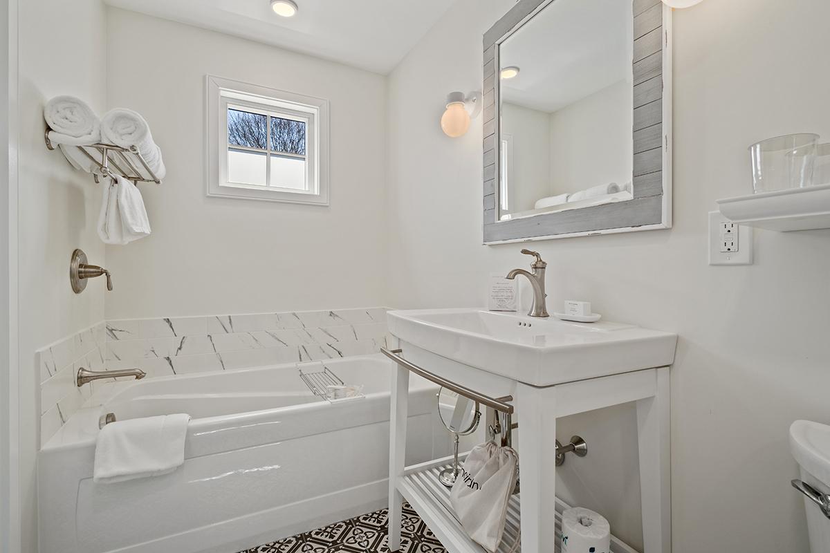 Bathroom with soaking tub