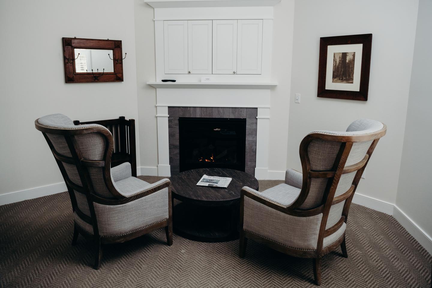 Fireplace at Briar Barn Inn