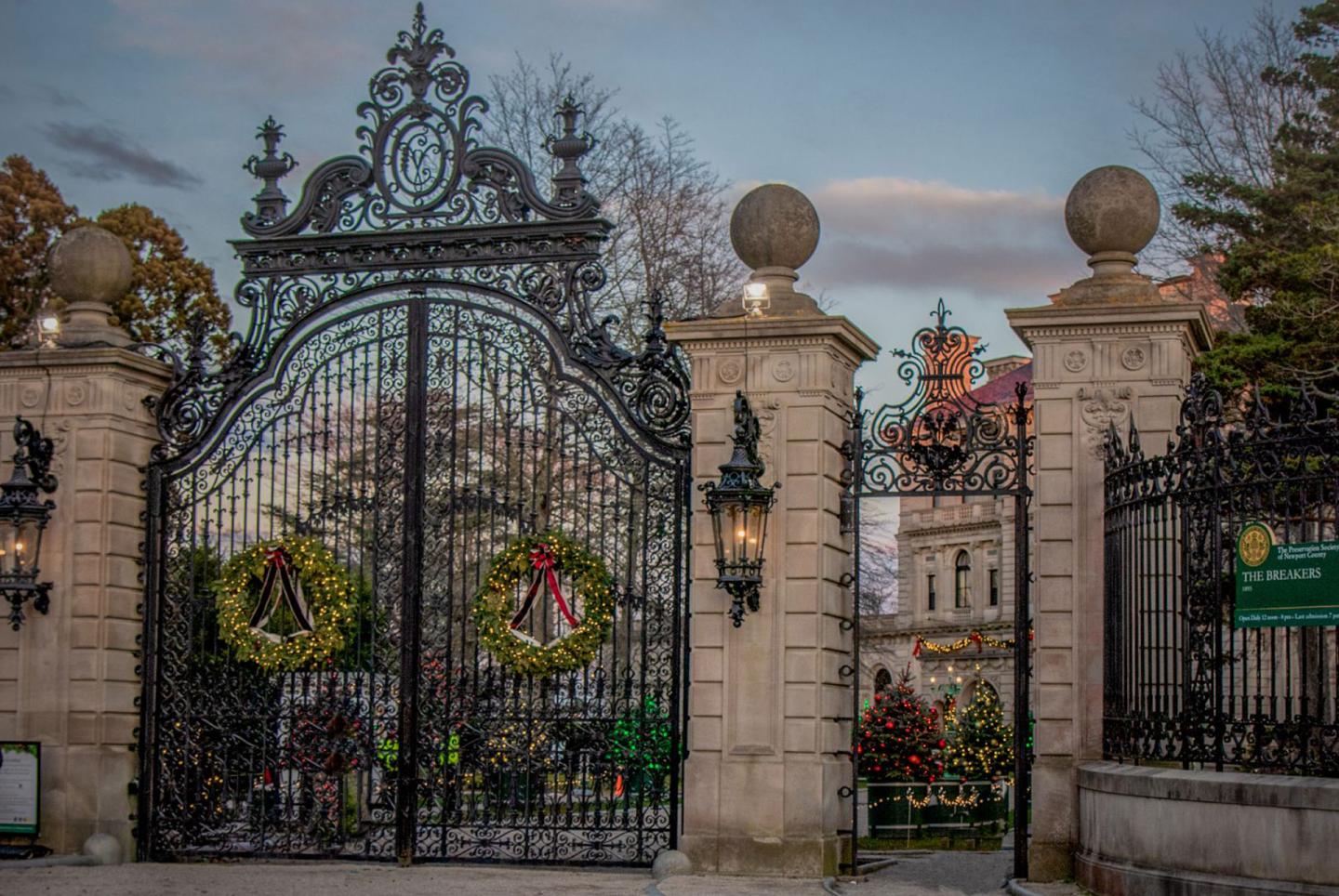 Entrance to the Breaker's Mansion, Newport, RI
