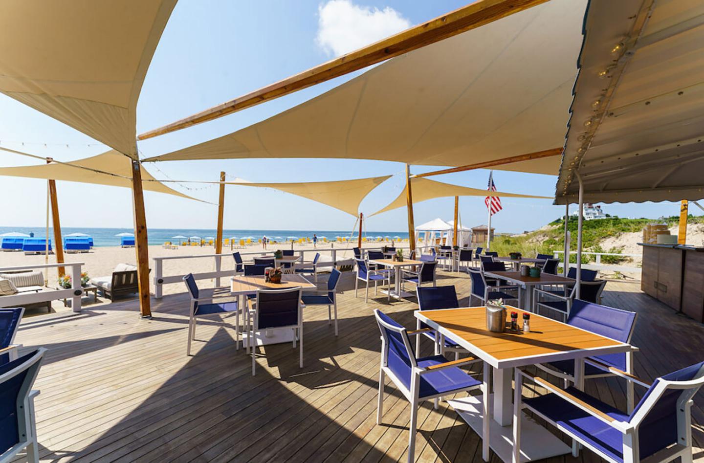 Outdoor dining at The Ocean House
