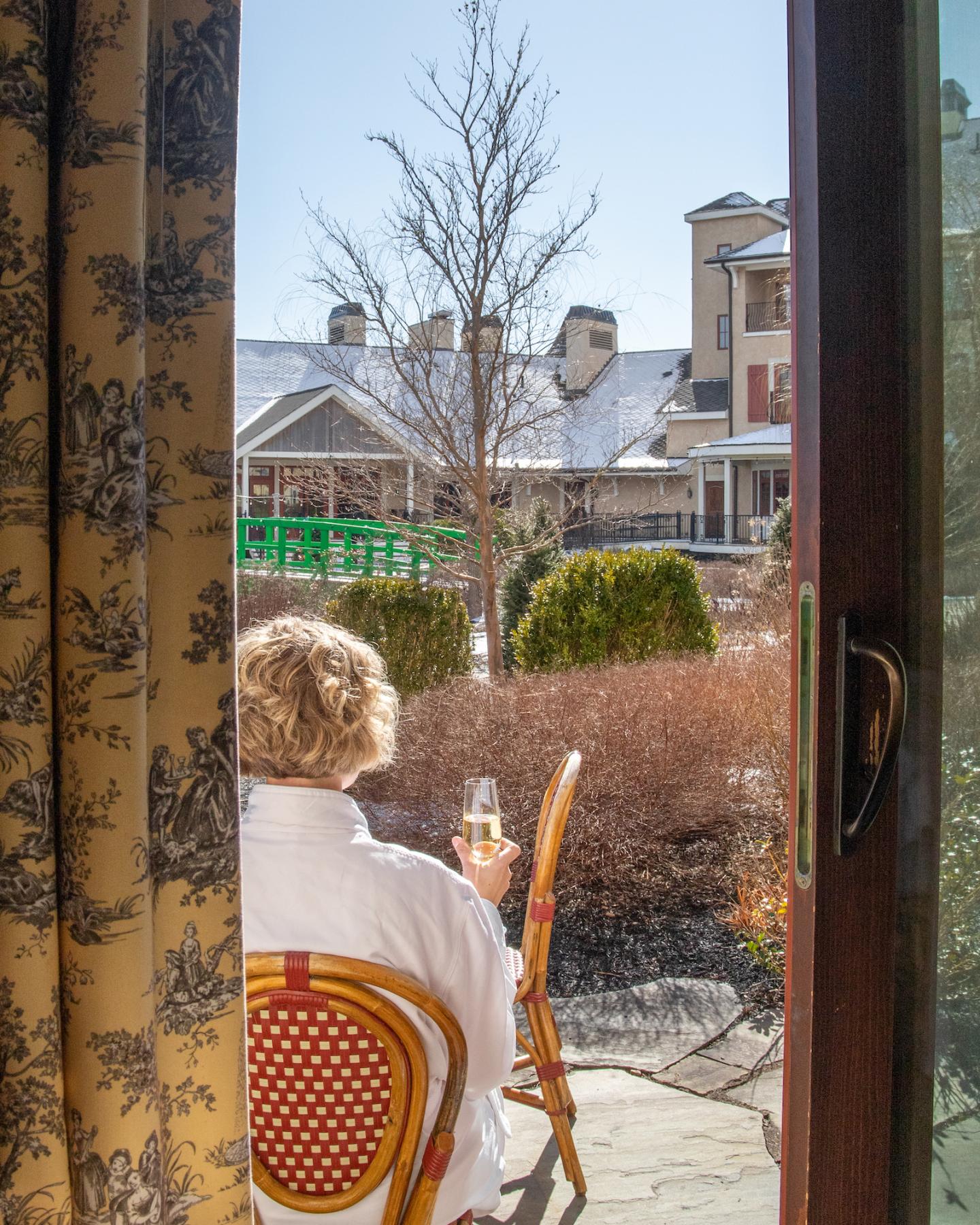 Mirbeau guest room patio