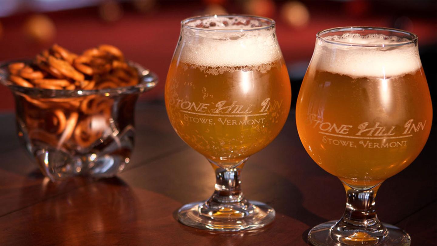 Local Stowe Vermont craft beers on tap
