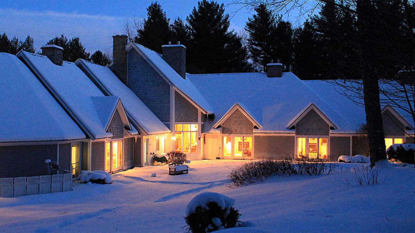 Exterior of Stone Hill Inn - Winter Wonderland