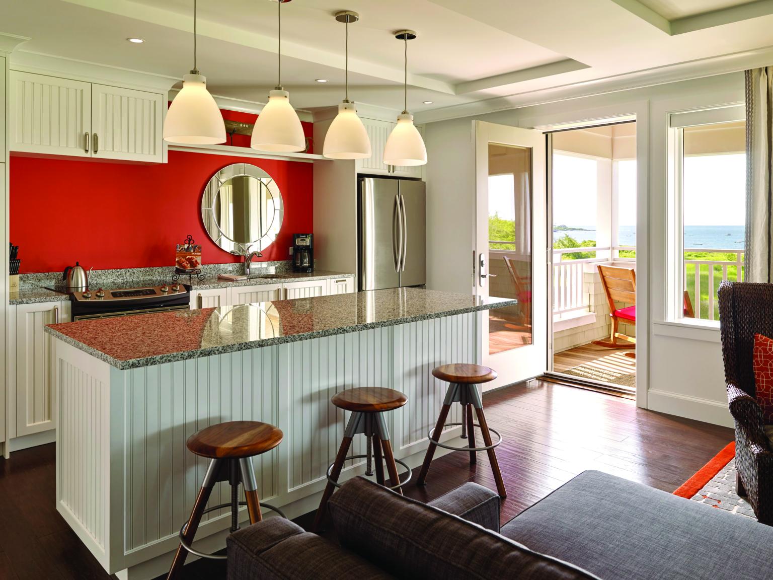 Beach & Cove Suite kitchens at Inn by the Sea