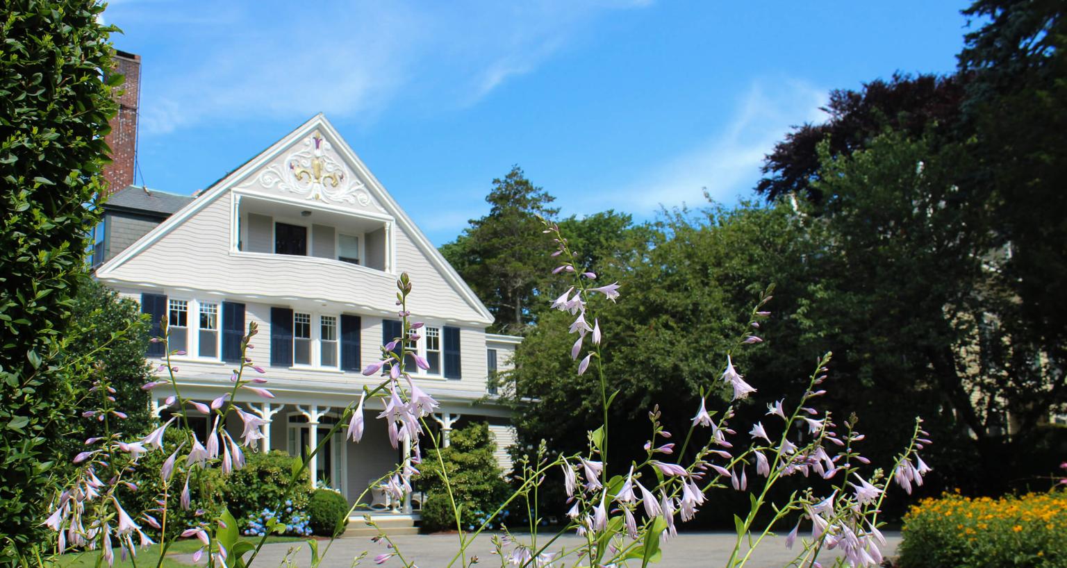 La Farge Perry House Exterior with Flowers