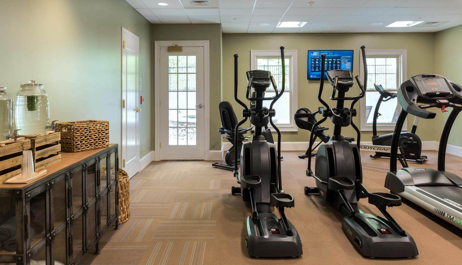 State of the Art Fitness Room at the Grand at the Bedford Village Inn