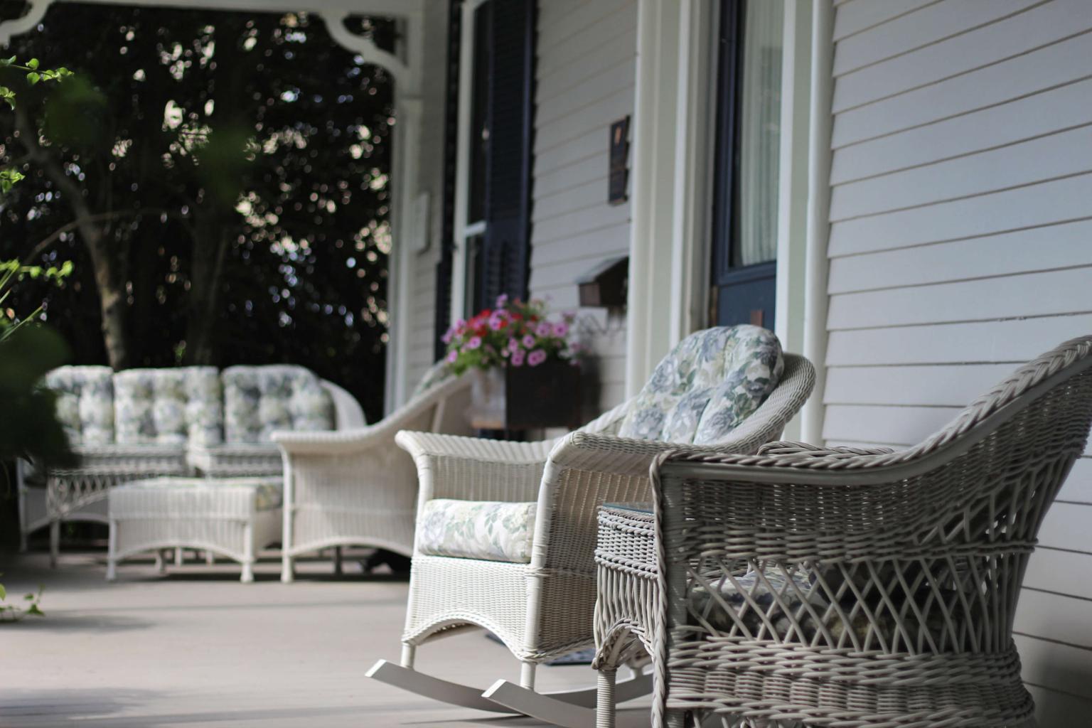 Front Porch at La Farge Perry House