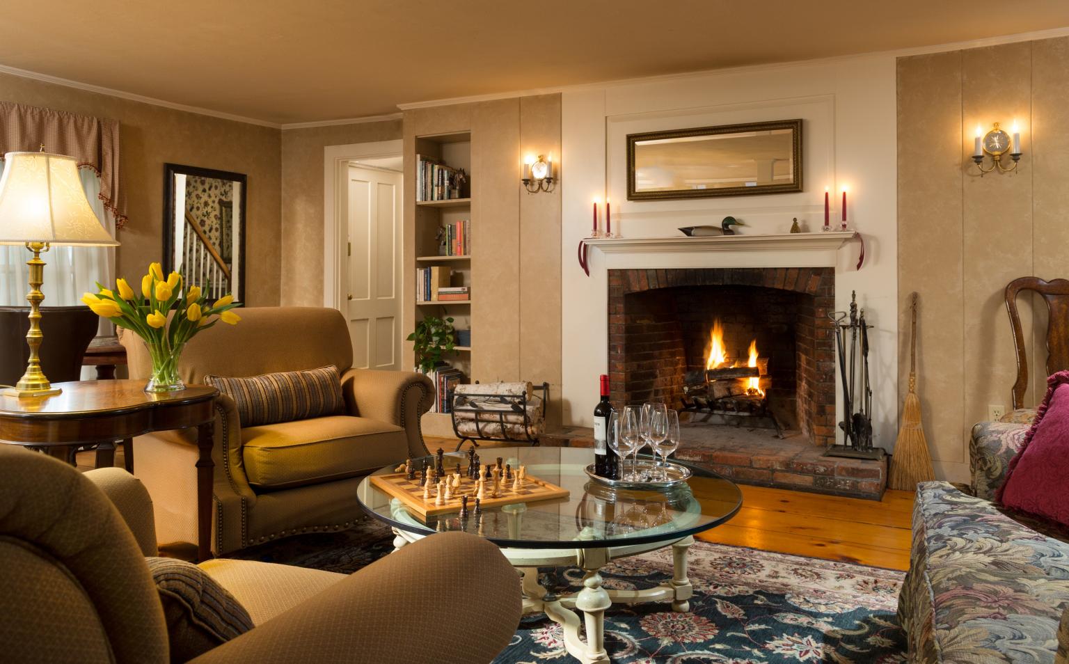 The Living Room at the Inn at Pleasant Lake
