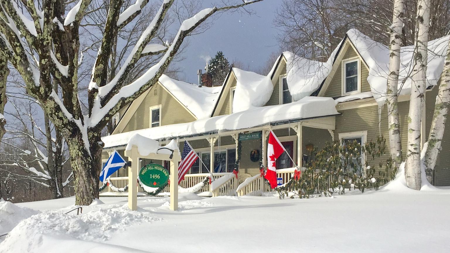 West Hill House B&B in winter
