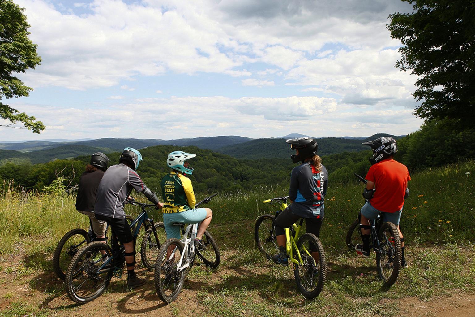 Mountain biking to Vermont views