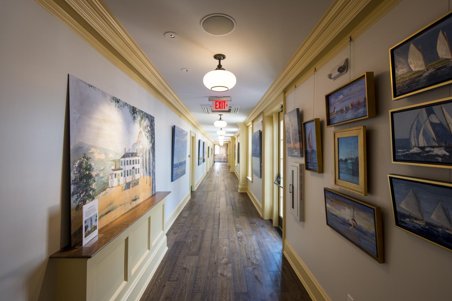 Painting Lined Hallway