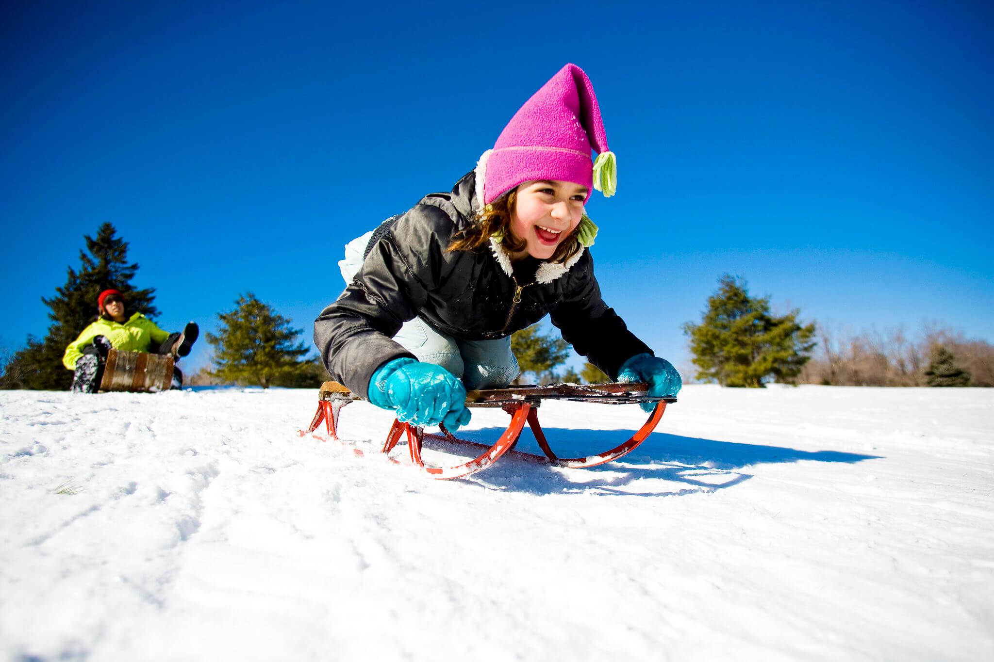 Family Sledding Witner