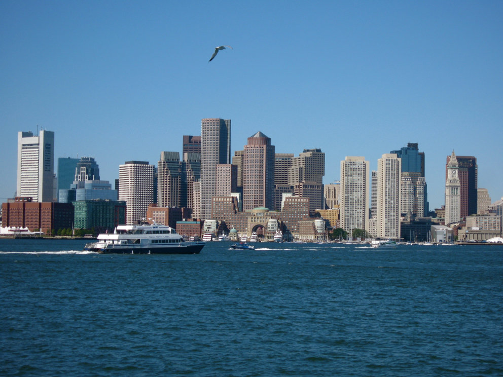 Road trip stop: Boston harbor skyline