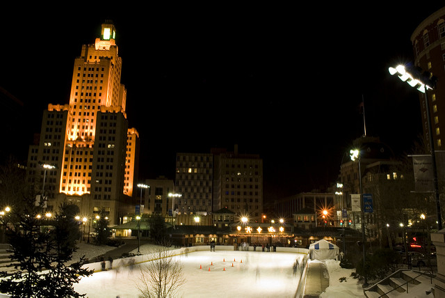 City ice skating rink