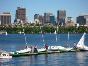 Sailing on the Charles River in Boston