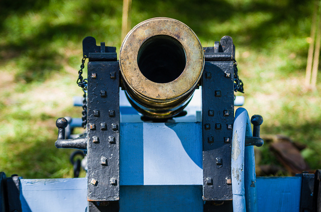 A blue cannon 