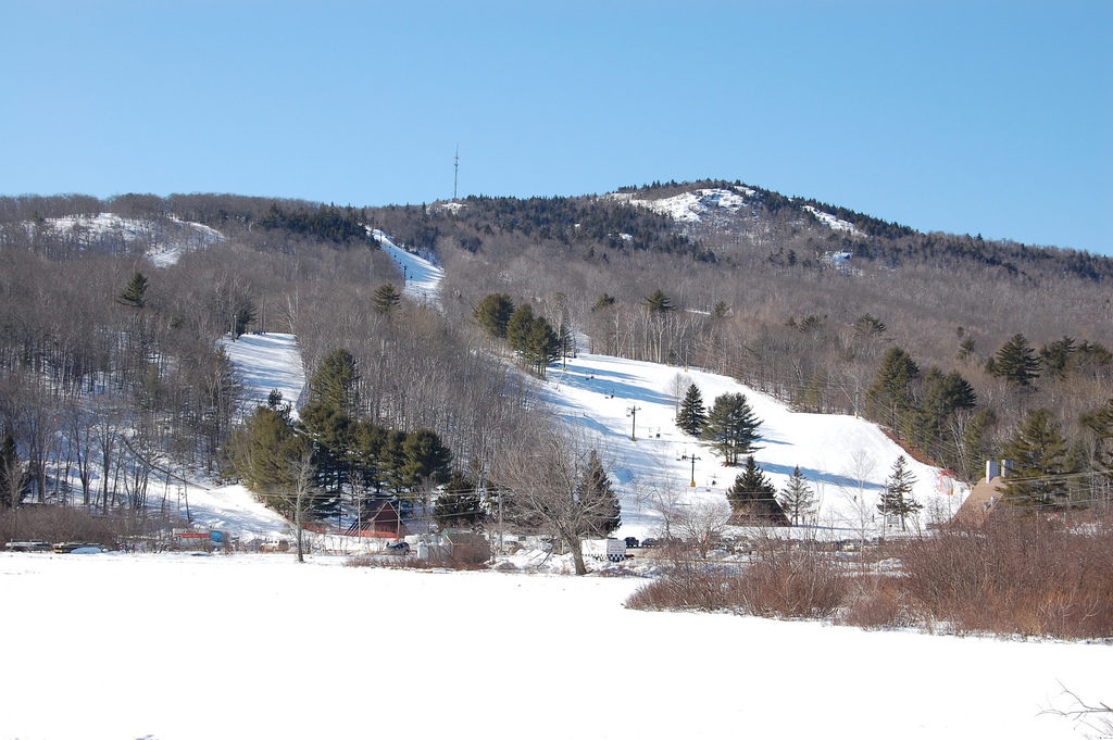 The Camden Snow Bowl ski area in Camden, Maine.