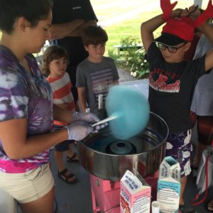 Cotton candy making at Sebasco Harbor Resort.