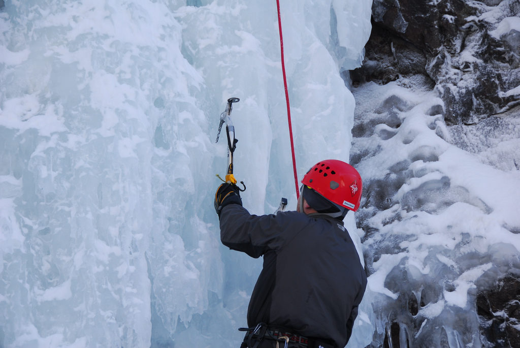 Ice climbing in New England.