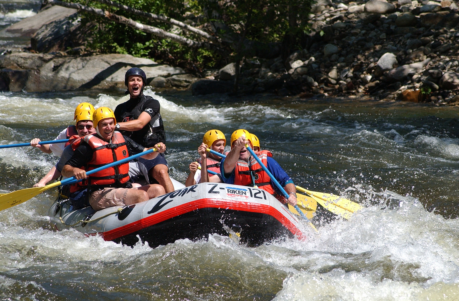 White Water Rafting is a perfect way to enjoy an active birthday party in New England.