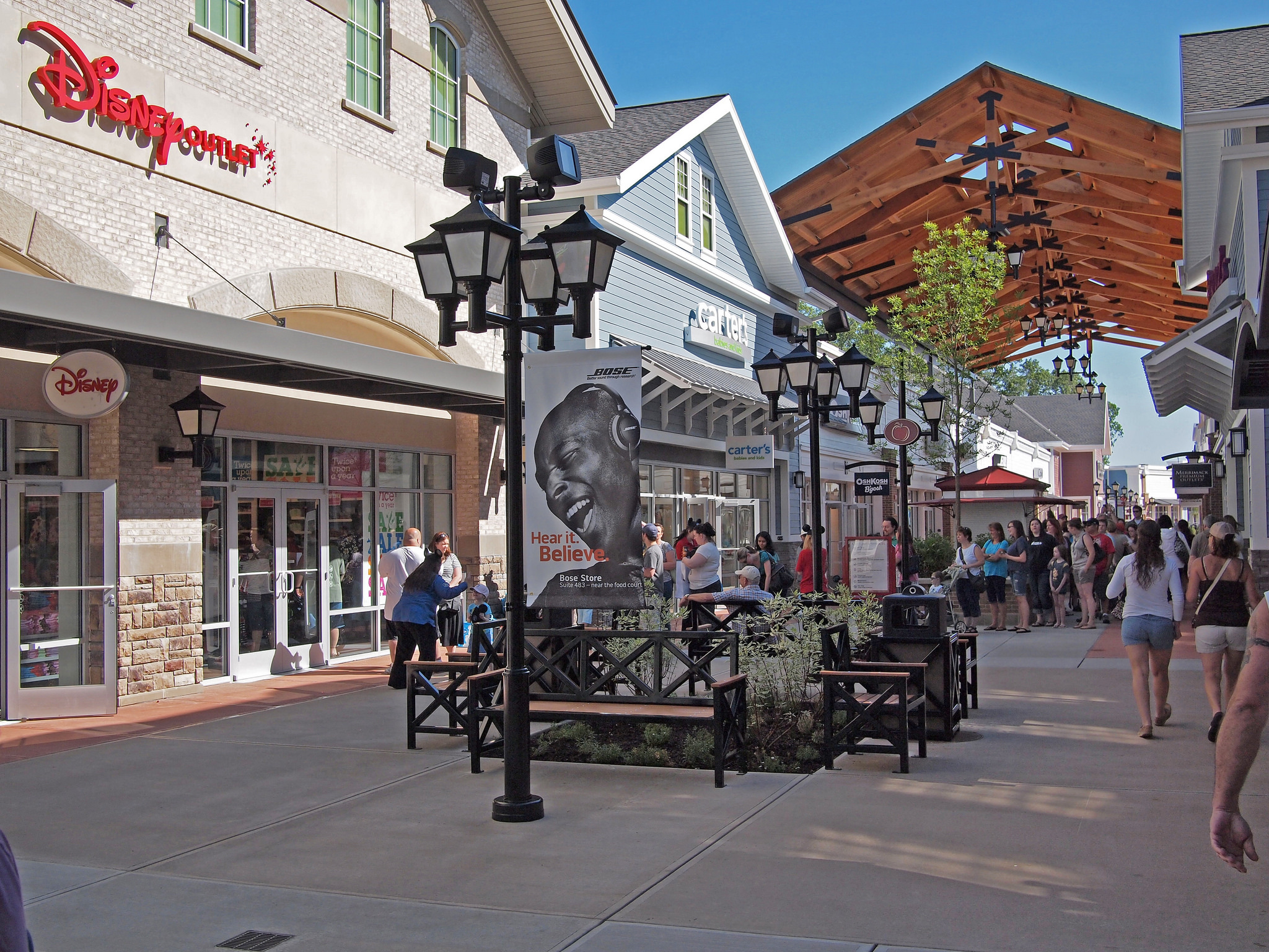 The Merrimack Premium Outlets in Merrimack, New Hampshire make a popular shopping destination in New England for Black Friday.